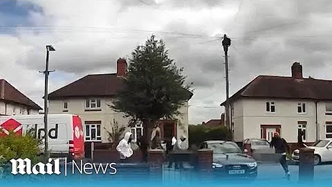 Thugs set upon DPD delivery driver  in Cartel-style execution