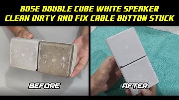 Bose double cube white speaker clean dirty and fix cable button stuck