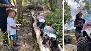 RC Crawling with the Family - letting my son drive my TRX4 Sport