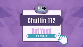 Chullin 112 - Daf Yomi Shiur with Rabbanit Michelle Farber