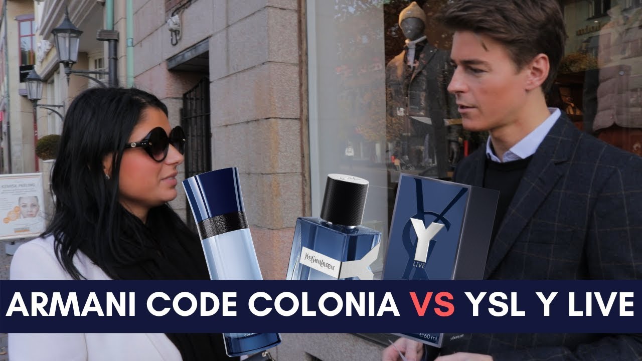 Armani Code Colonia VS. YSL Y Live - Girls Reactions - youtube