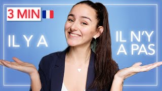 Learn FRENCH in 3 MINUTES - French for conversation : IL Y A