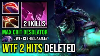 WTF Max Desolator 100% Full Right Click Unlimited Poison Slow Armor Reduct Crit Dazzle Dota 2
