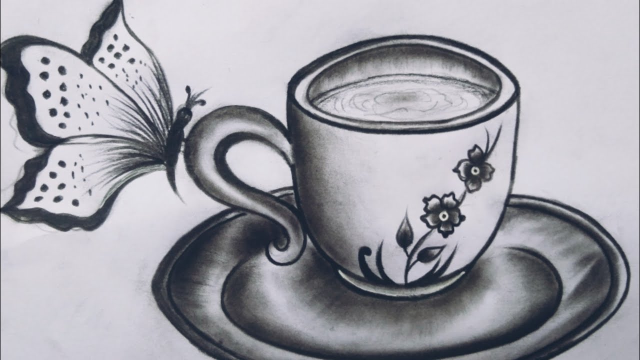 cup plate  drawing 