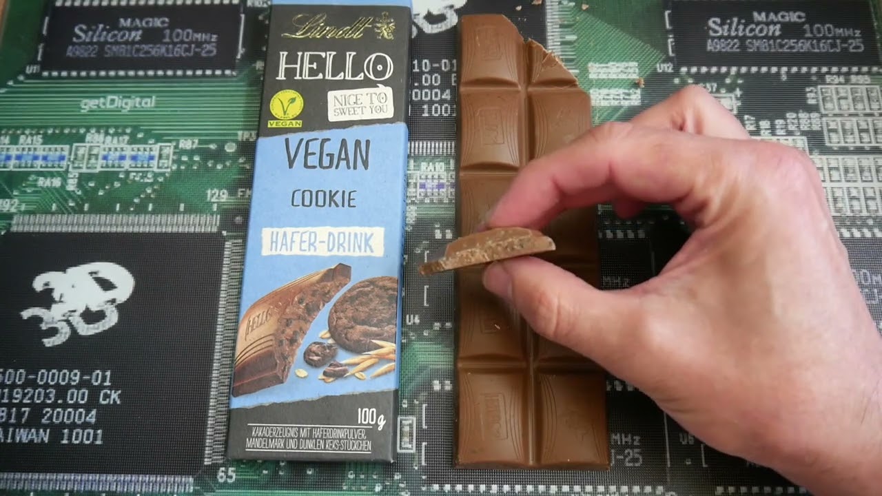 Lindt Hello Vegan Cookie Hafer-Drink Tafel 🍫 Schmeckt sie ?