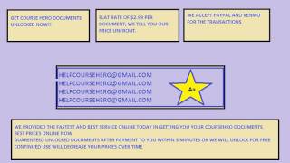 HOW TO UNLOCK COURSE HERO DOCUMENTS! (24/7 SERVICE) BEST PRICES AND RATINGS HOW TO UNLOCK COURSE HERO DOCUMENTS! (24/7 SERVICE) BEST PRICES AND RATINGS