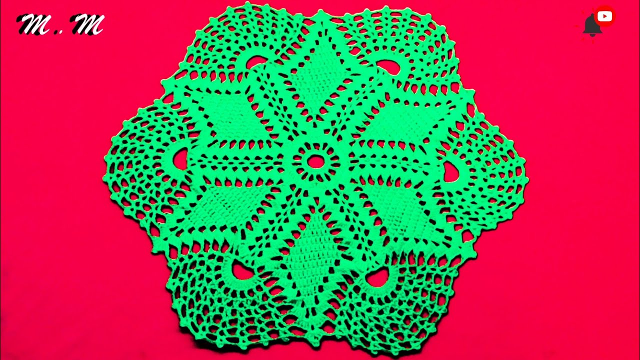 NOVEDOSO TAPETE DE 6 HOJAS TEJIDO A CROCHET PASO A PASO | MANUALIDADES MARTINA