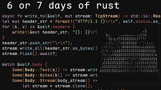 my first rust project is an async http server (massive oversight)