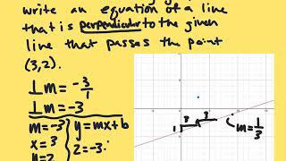 GEOMETRY - UNIT 3 - SECTION 6 - EQUATIONS OF PARALLEL AND PERPENDICULAR LINES
