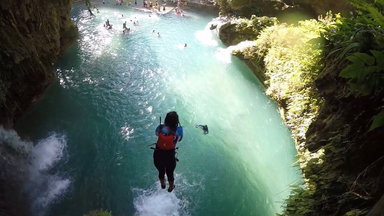 Canyoneering and Kawasan Falls Cliff Jumping Cebu Adventure YouTube
