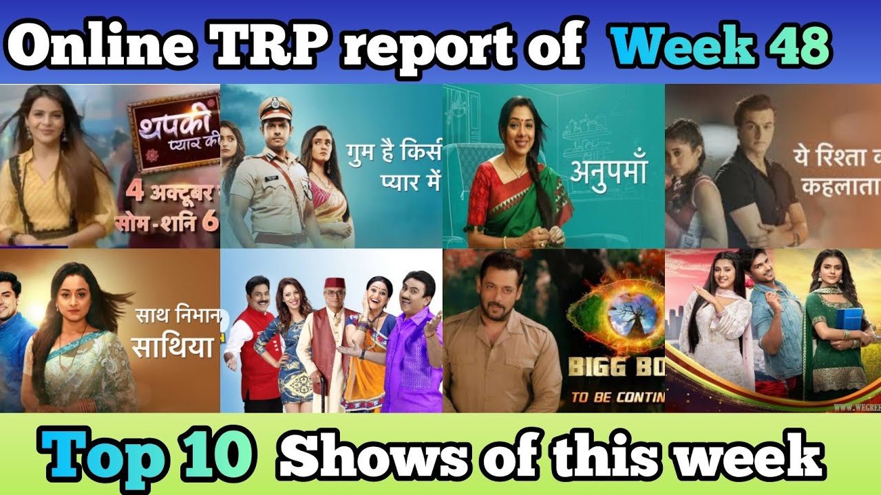 Online TRP of week 48 2021 | top 10 shows of this week | online