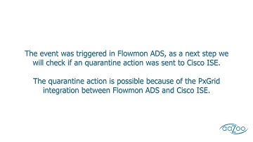 Automatic client isolation with Cisco Identity Services Engine and Flowmon ADS