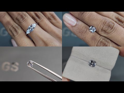 Blue sapphire radiant cut 1.20 carats, Sri Lanka Video  № 1