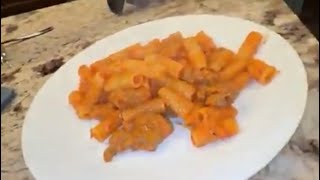 Ziti with sausage in a pink sauce Fred Rubino get the food outta here