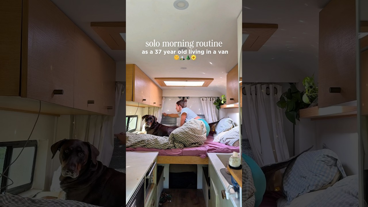 Solo Morning Routine🌞 living in a van  #vanlife #morningroutine