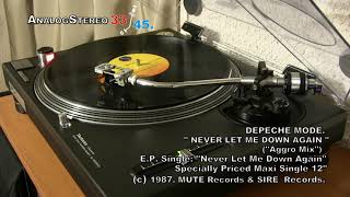 Depeche Mode: &quot; Never Let Me Down Again.&quot;  ( Aggro Mix ) ... En Vinyl Maxi Single 12&quot; ¡¡¡