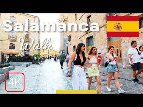 Salamanca Spain Walk 4k around Cathedral and Plaza Mayor