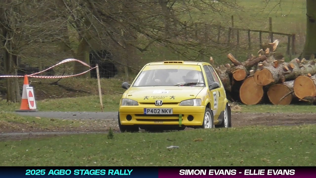 2025 AGBO Stages Rally - Simon Evans & Ellie Evans - Peugeot 106 - Car ...