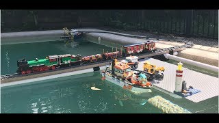 TRAILER! 2018 Awesome Lego Garden, Pool and House Train Set Railway TRAILER!