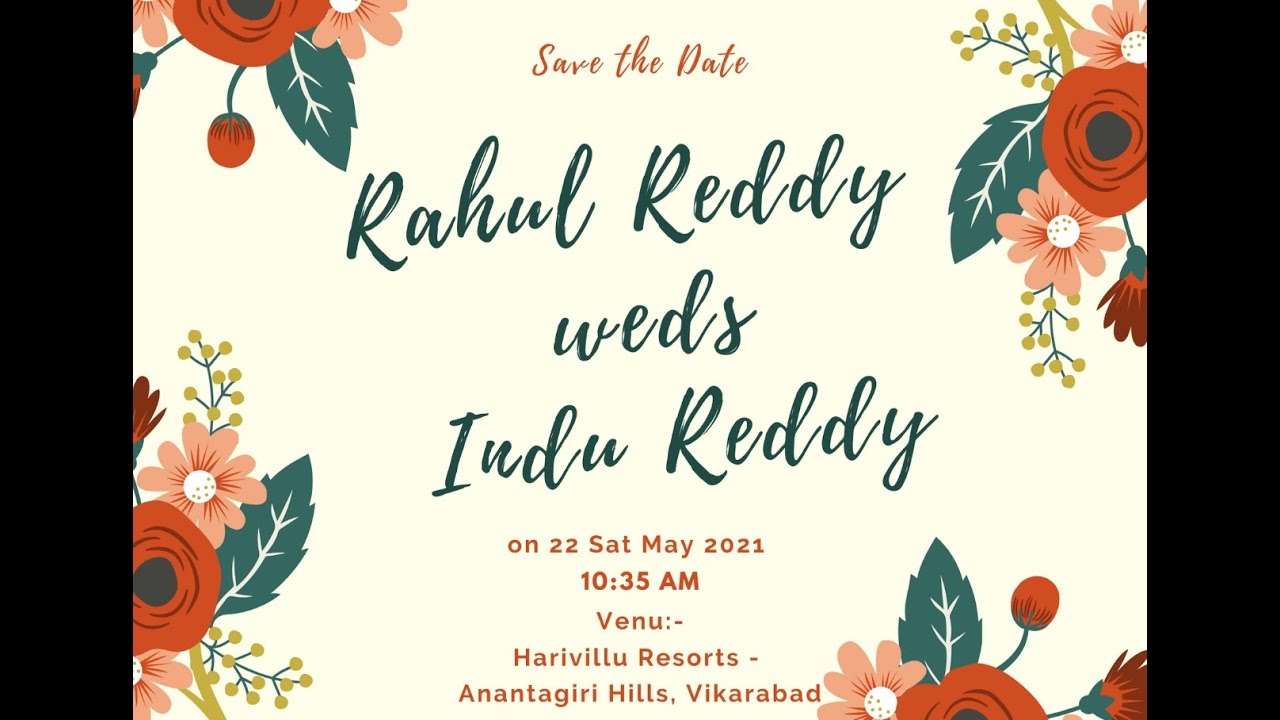 Indu Reddy Rahul Reddy & Indu Reddy Wedding Live - YouTube