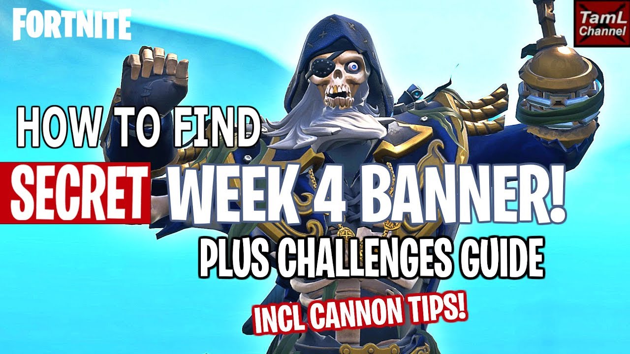 How to Find SECRET Week 4 Banner Plus Challenge Tips! (Fortnite Battle Royale)