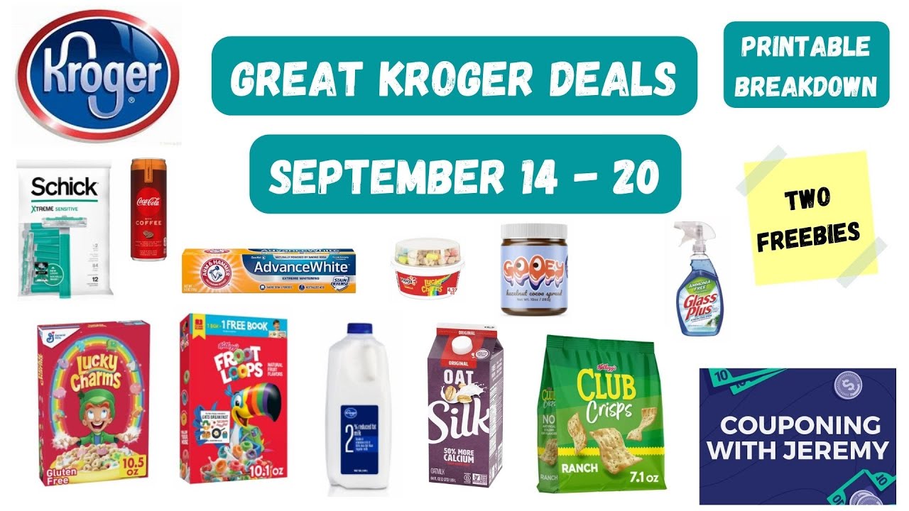 Great Kroger Deals September 1420 Save 35 2 Freebies 8 Ibotta Rebates YouTube