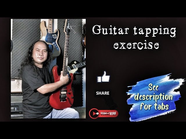 Guitar Tapping Exercise| David Kakaap| See description for Tabs class=