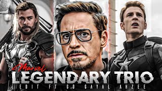 Marvel legendary trio edit ft go gayal 🔥 Thor captain America and iron man edit go gayal #marvel