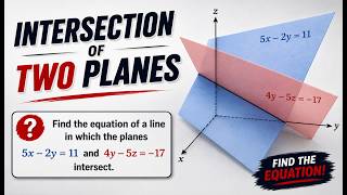 Find the Line Where Two Planes Intersect | 3D Geometry Problem