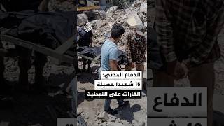 الدفاع المدني اللبناني: 16 شهيدا و 12 جريحا حصيلة الغارات على النبطية