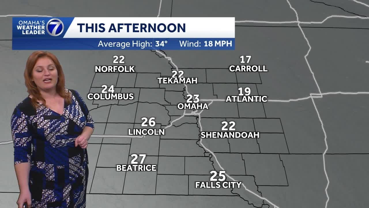 Cold and breezy Monday afternoon for Omaha area - YouTube