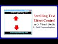 Scrolling Text Effect in C# Visual Studio By Rohit programming zone