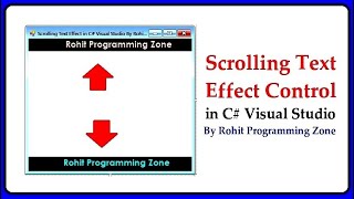 Scrolling Text Effect in C# Visual Studio By Rohit programming zone