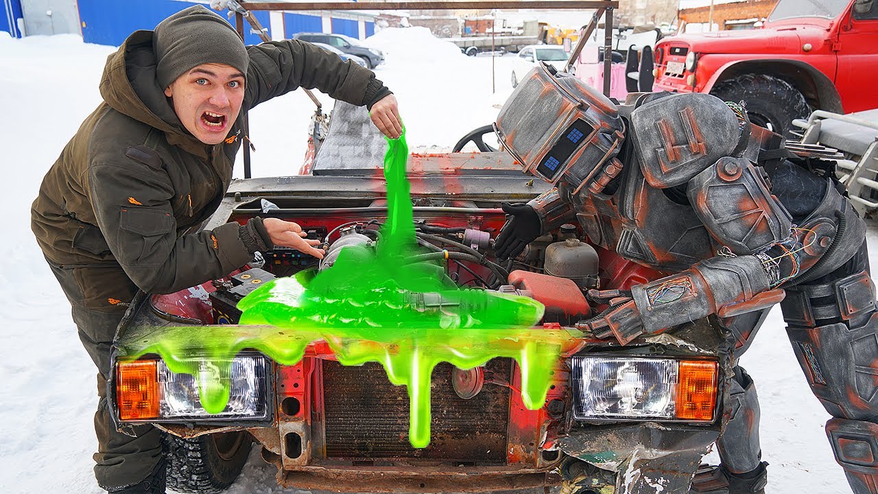 СЛАЙМ в двигатель! Что будет? - YouTube