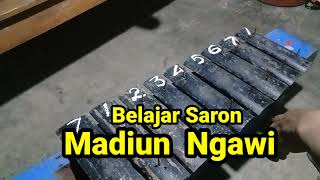 Belajar main Saron Madiun Ngawi laras Pelog.