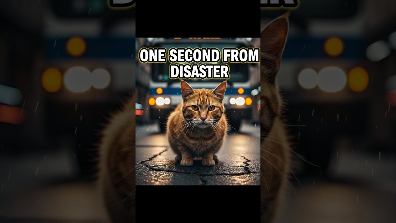 Hero Cat Saves Kitten From Moving bus 🙀🚌