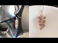 diy earrings/how to make simple cluster earrings/making beautiful earrings with cystals/handmade