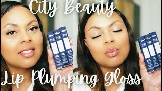 City Beauty Lip Plumping Glosses Try On Review