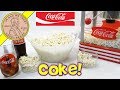Coca cola retro kettle popcorn popper machine  make parmesan popcorn  ice cold coke