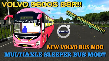NEW VOLVO 9600S B8R MULTIAXEL SLEEPER BUS MOD FOR BUS SIMULATOR INDONESIA | BUSSID | DOWNLOAD NOW |