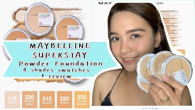 Maybelline Super Stay Up to 24HR Hybrid Powder-Foundation, Medium-to-Full  Coverage Makeup, Matte Finish, 130, 1 Count