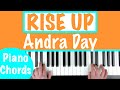 How to play 'RISE UP' - Andra Day | Piano Chords Tutorial Suitable For Beginners