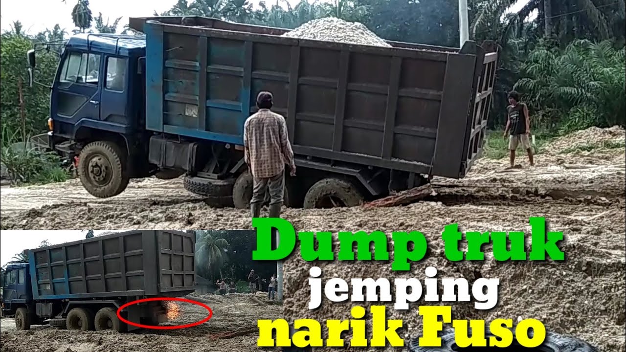 Dump truk  jemping narik Fuso  YouTube