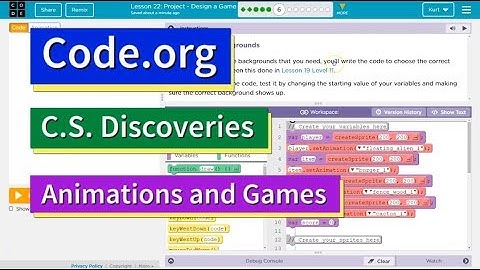 Code.org Lesson 28.5 Project - Design a Game | Tutorial with Answers | C.S. Discoveries Unit 3