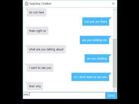 Sequence to Sequence Chatbot Demo