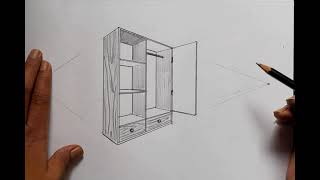 How to Draw cupboard ' two point'