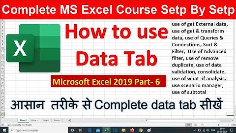 How to Use Data Tab in MS Excel | All Option Explain of Data tab | Excel 2010, 2013, 2016, 2019