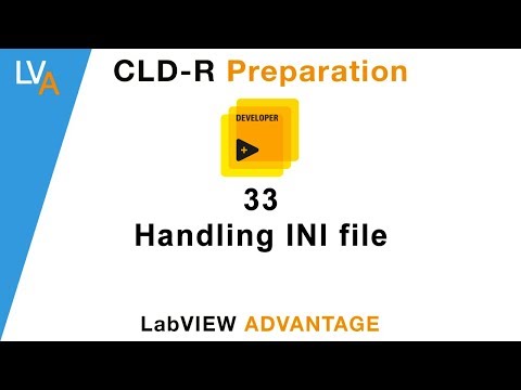 LabVIEW CLD R 33 Handling INI file