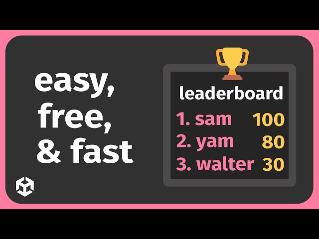 Build & Customize In-Game Leaderboards