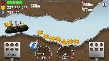 Latest gameplay of hill climb racing HOVERCRAFT IN CAVE 👍⛵️